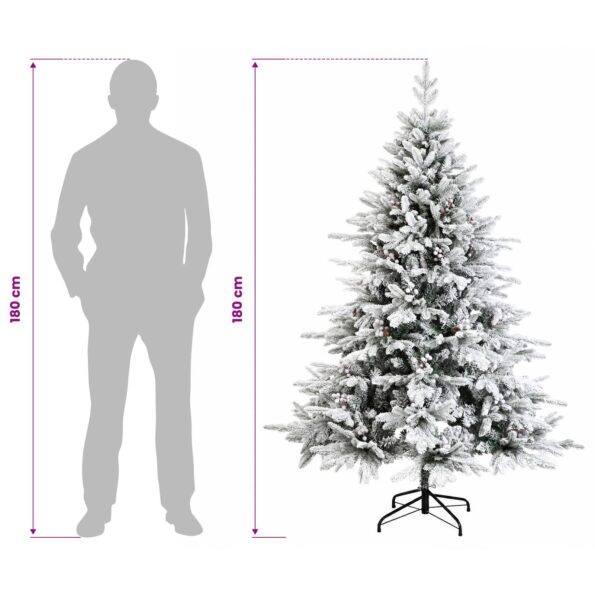 vidaXL Umelý Sklápací Vianočný Stromček 180 cm PVC a kov – Obrázok 8