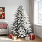 vidaXL Umelý Sklápací Vianočný Stromček 210 cm PVC a kov