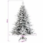 vidaXL Umelý Sklápací Vianočný Stromček 210 cm PVC a kov – Obrázok 7