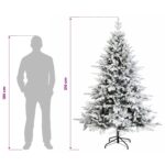 vidaXL Umelý Sklápací Vianočný Stromček 210 cm PVC a kov – Obrázok 8