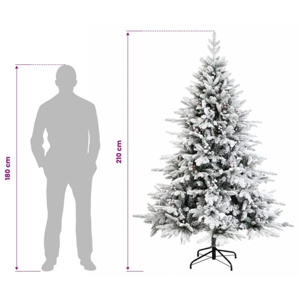 vidaXL Umelý Sklápací Vianočný Stromček 210 cm PVC a kov – Obrázok 8