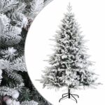 vidaXL Umelý Sklápací Vianočný Stromček 240 cm PVC a kov – Obrázok 2