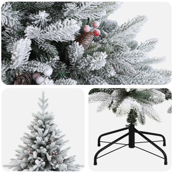 vidaXL Umelý Sklápací Vianočný Stromček 240 cm PVC a kov – Obrázok 4