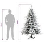 vidaXL Umelý Sklápací Vianočný Stromček 240 cm PVC a kov – Obrázok 8