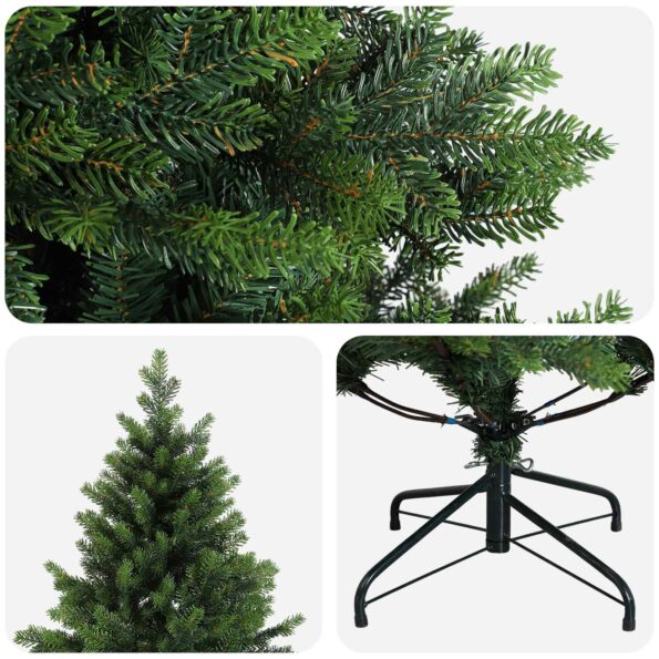 vidaXL Umelý Sklápací Vianočný Stromček 180 cm PVC a kov Zelená – Obrázok 4