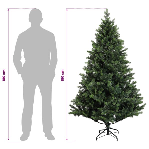 vidaXL Umelý Sklápací Vianočný Stromček 180 cm PVC a kov Zelená – Obrázok 8