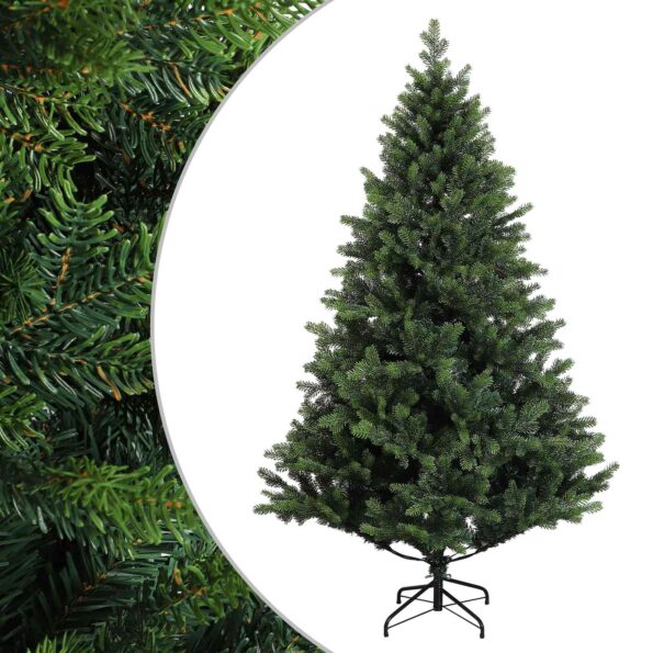 vidaXL Umelý Sklápací Vianočný Stromček 210 cm PVC a kov Zelená – Obrázok 2