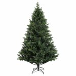 vidaXL Umelý Sklápací Vianočný Stromček 210 cm PVC a kov Zelená – Obrázok 3