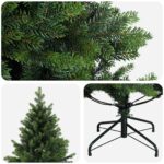 vidaXL Umelý Sklápací Vianočný Stromček 210 cm PVC a kov Zelená – Obrázok 4