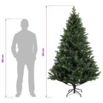 vidaXL Umelý Sklápací Vianočný Stromček 210 cm PVC a kov Zelená – Obrázok 8