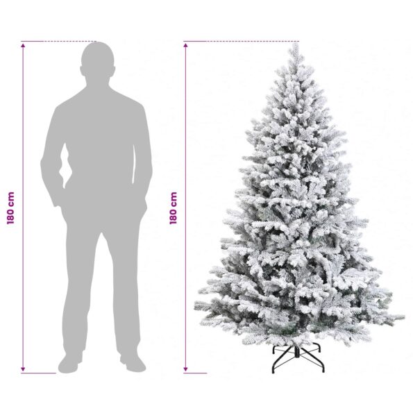 vidaXL Umelý Sklápací Vianočný Stromček 180 cm PVC a kov – Obrázok 8