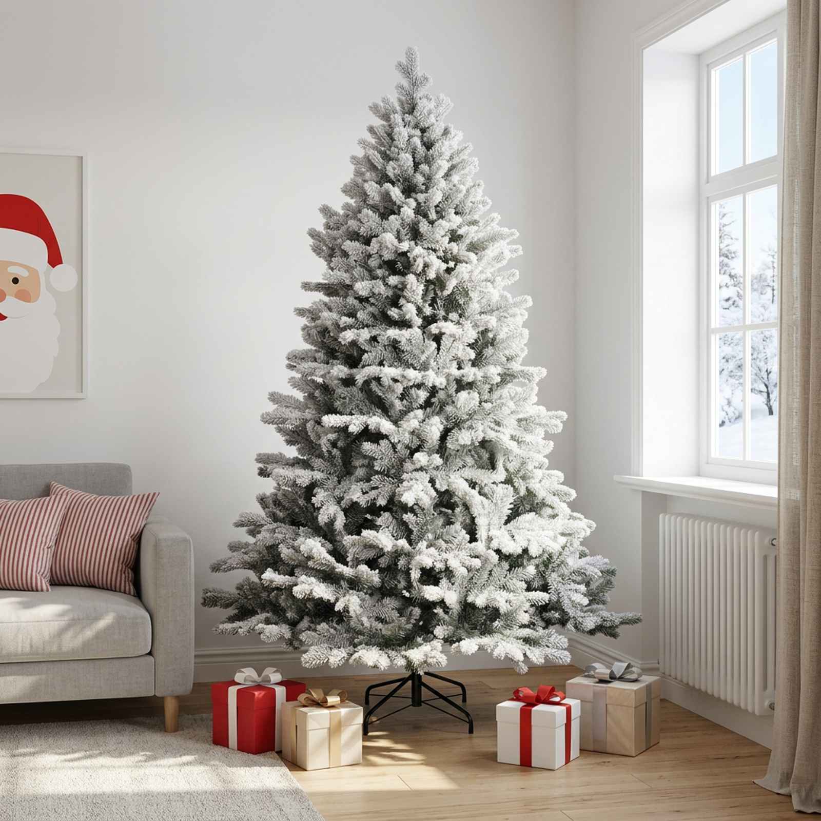 42055560_1.jpg vidaXL Umelý Sklápací Vianočný Stromček 210 cm PVC a kov – Obrázok 1
