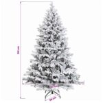 vidaXL Umelý Sklápací Vianočný Stromček 210 cm PVC a kov – Obrázok 7