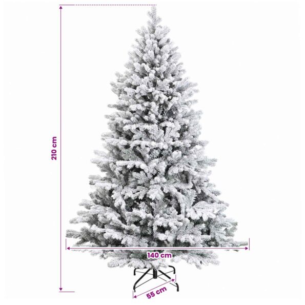 vidaXL Umelý Sklápací Vianočný Stromček 210 cm PVC a kov – Obrázok 7