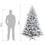 vidaXL Umelý Sklápací Vianočný Stromček 210 cm PVC a kov – Obrázok 8