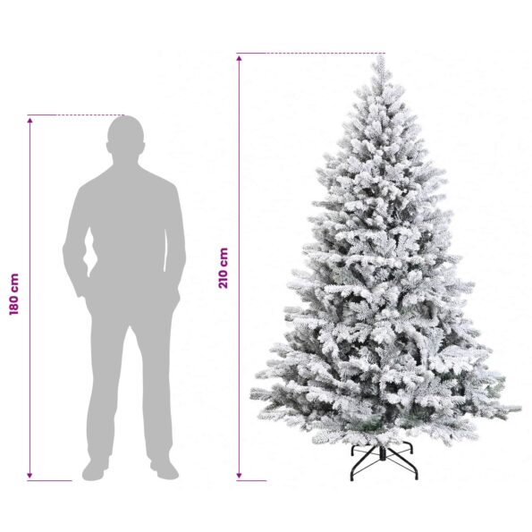 vidaXL Umelý Sklápací Vianočný Stromček 210 cm PVC a kov – Obrázok 8