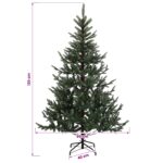 vidaXL Umelý Sklápací Vianočný Stromček 120 cm PVC a kov Zelená – Obrázok 7