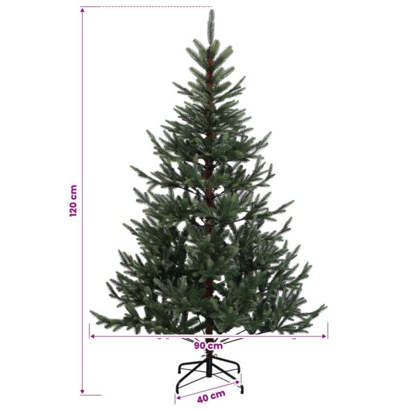 vidaXL Umelý Sklápací Vianočný Stromček 120 cm PVC a kov Zelená – Obrázok 7