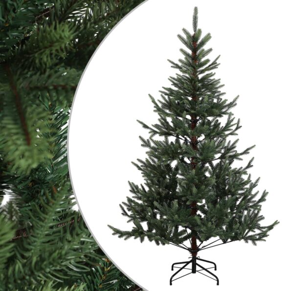 vidaXL Umelý Sklápací Vianočný Stromček 210 cm PVC a kov Zelená – Obrázok 2
