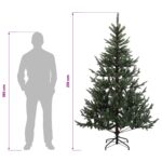 vidaXL Umelý Sklápací Vianočný Stromček 210 cm PVC a kov Zelená – Obrázok 8