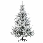 vidaXL Umelý Sklápací Vianočný Stromček 120 cm PVC a kov – Obrázok 3