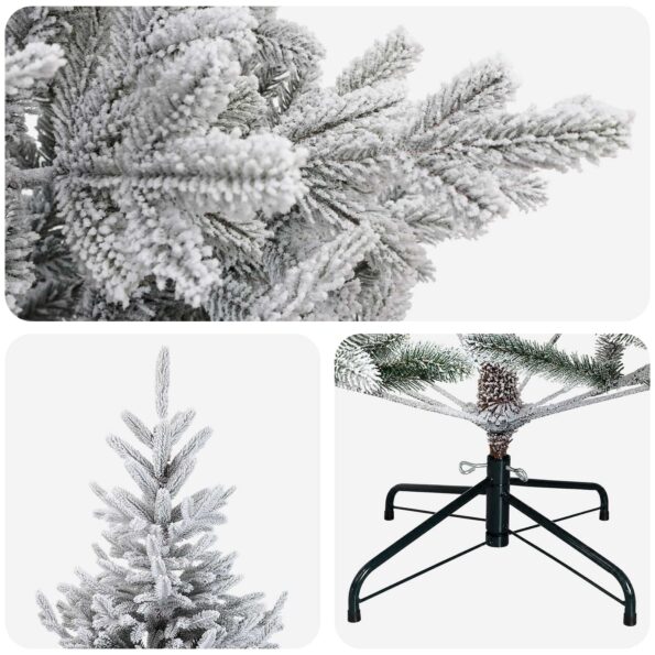 vidaXL Umelý Sklápací Vianočný Stromček 120 cm PVC a kov – Obrázok 4