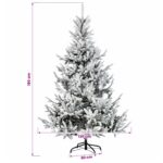 vidaXL Umelý Sklápací Vianočný Stromček 180 cm PVC a kov – Obrázok 7