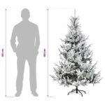 vidaXL Umelý Sklápací Vianočný Stromček 180 cm PVC a kov – Obrázok 8