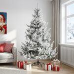 vidaXL Umelý Sklápací Vianočný Stromček 210 cm PVC a kov