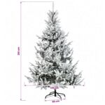 vidaXL Umelý Sklápací Vianočný Stromček 210 cm PVC a kov – Obrázok 7