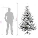 vidaXL Umelý Sklápací Vianočný Stromček 210 cm PVC a kov – Obrázok 8