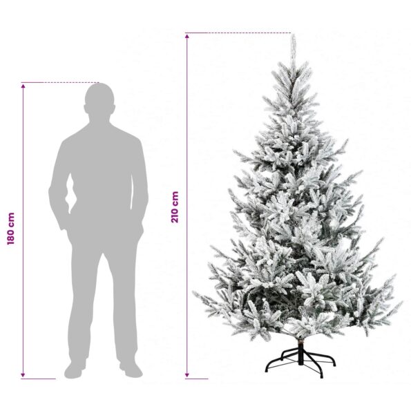 vidaXL Umelý Sklápací Vianočný Stromček 210 cm PVC a kov – Obrázok 8
