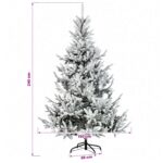 vidaXL Umelý Sklápací Vianočný Stromček 240 cm PVC a kov – Obrázok 7
