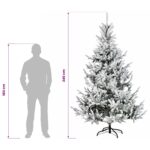vidaXL Umelý Sklápací Vianočný Stromček 240 cm PVC a kov – Obrázok 8