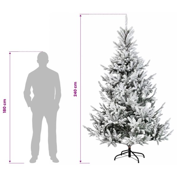 vidaXL Umelý Sklápací Vianočný Stromček 240 cm PVC a kov – Obrázok 8