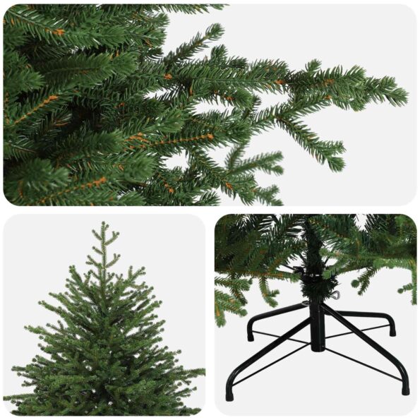 vidaXL Umelý Sklápací Vianočný Stromček 120 cm PVC a kov Zelená – Obrázok 4