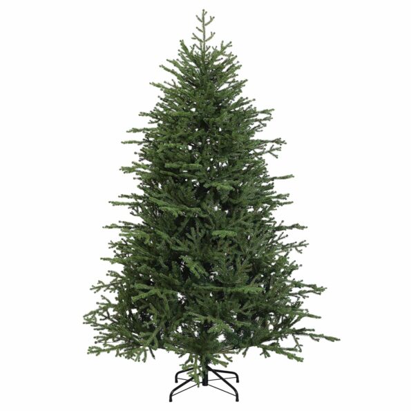 vidaXL Umelý Sklápací Vianočný Stromček 150 cm PVC a kov Zelená – Obrázok 3