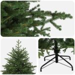 vidaXL Umelý Sklápací Vianočný Stromček 150 cm PVC a kov Zelená – Obrázok 4