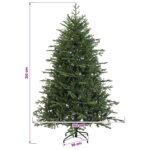 vidaXL Umelý Sklápací Vianočný Stromček 210 cm PVC a kov Zelená – Obrázok 7