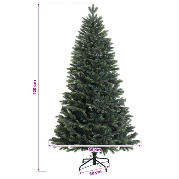 vidaXL Umelý Sklápací Vianočný Stromček 120 cm PVC a kov Zelená – Obrázok 7