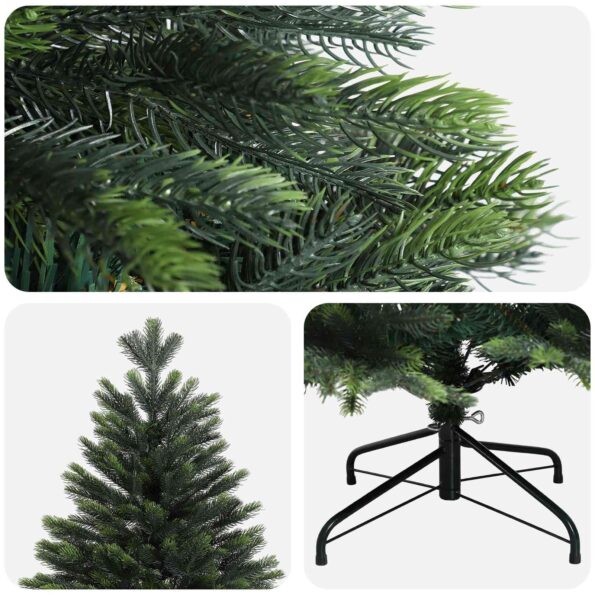 vidaXL Umelý Sklápací Vianočný Stromček 150 cm PVC a kov Zelená – Obrázok 4