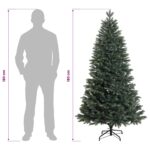 vidaXL Umelý Sklápací Vianočný Stromček 180 cm PVC a kov Zelená – Obrázok 8