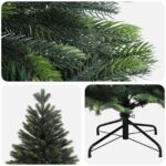 vidaXL Umelý Sklápací Vianočný Stromček 210 cm PVC a kov Zelená – Obrázok 4