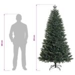 vidaXL Umelý Sklápací Vianočný Stromček 210 cm PVC a kov Zelená – Obrázok 8