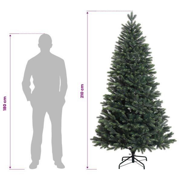 vidaXL Umelý Sklápací Vianočný Stromček 210 cm PVC a kov Zelená – Obrázok 8