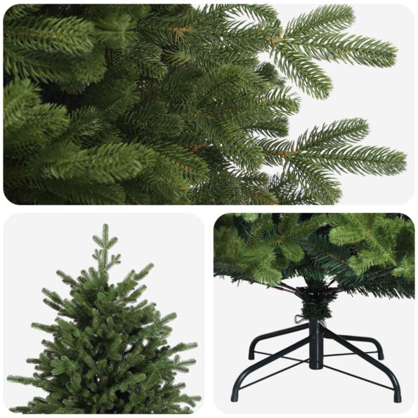 vidaXL Umelý Sklápací Vianočný Stromček 180 cm PVC a kov Zelená – Obrázok 4