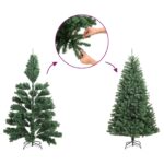vidaXL Umelý Sklápací Vianočný Stromček 180 cm PVC a kov Zelená – Obrázok 6