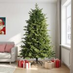 vidaXL Umelý Sklápací Vianočný Stromček 240 cm PVC a kov Zelená