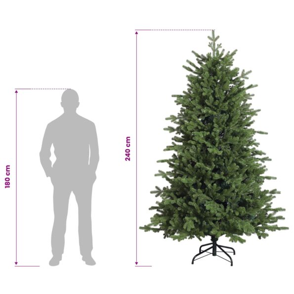 vidaXL Umelý Sklápací Vianočný Stromček 240 cm PVC a kov Zelená – Obrázok 8