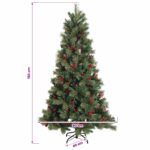 vidaXL Umelý Sklápací Vianočný Stromček 150 cm PVC a kov Zelená – Obrázok 8
